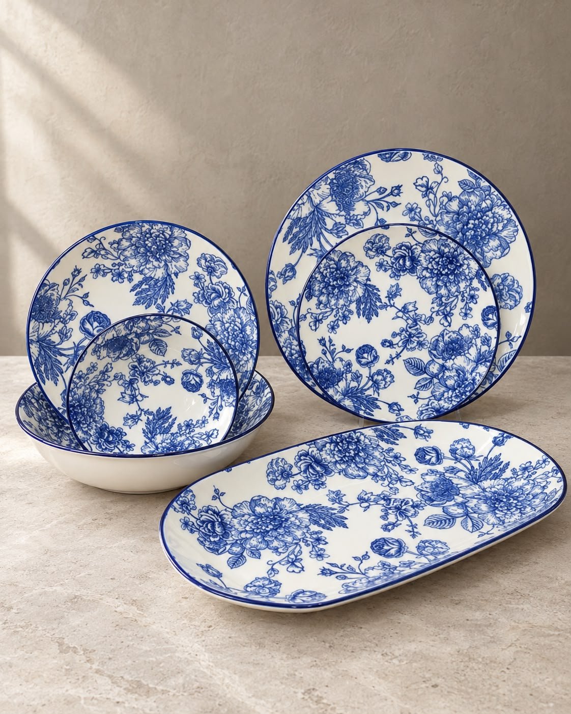 Premium Floral Porcelain Dinner Set - muhammadi traders