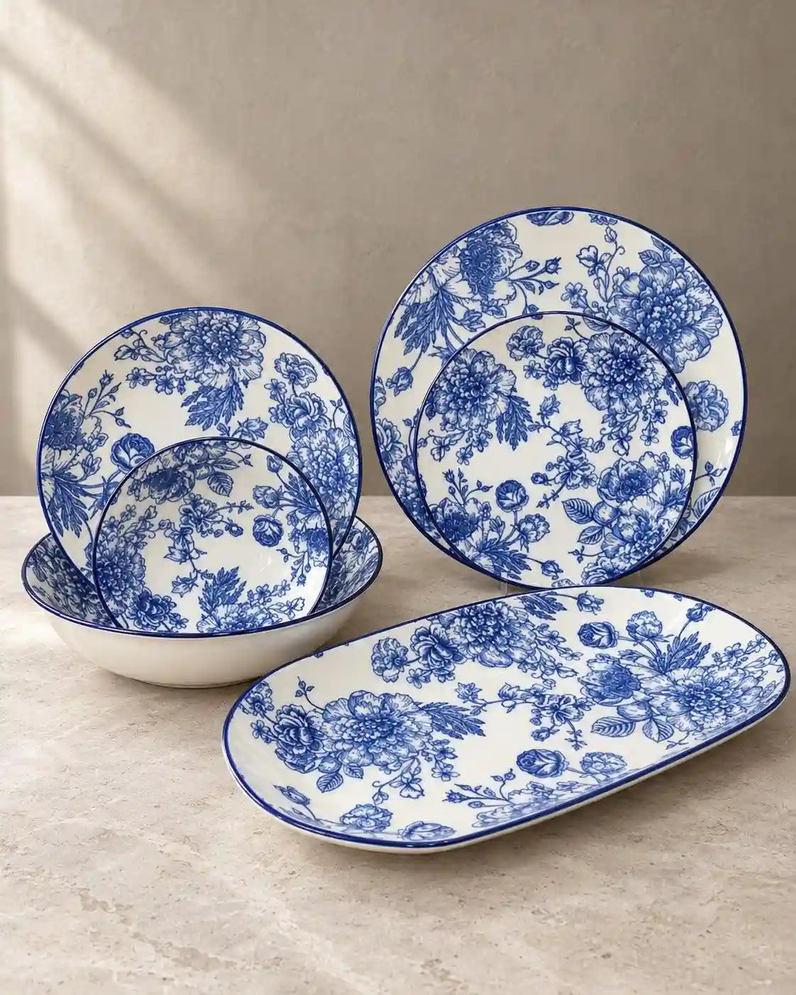 Premium Floral Porcelain Dinner Set - muhammadi traders