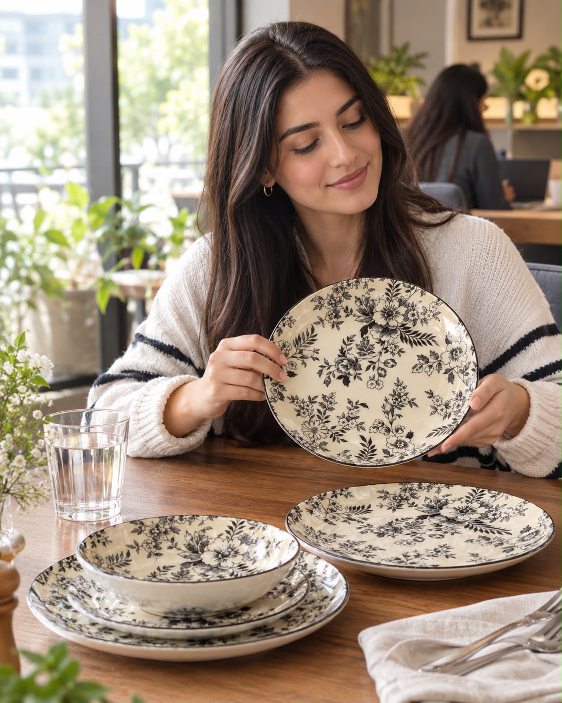 Premium Floral Porcelain Dinner Set - muhammadi traders