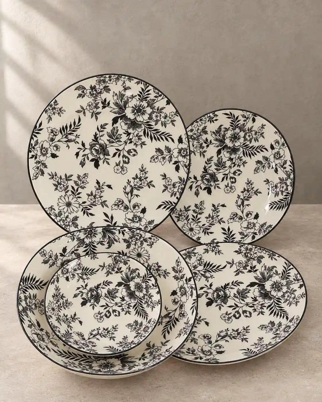 Premium Floral Porcelain Dinner Set - muhammadi traders